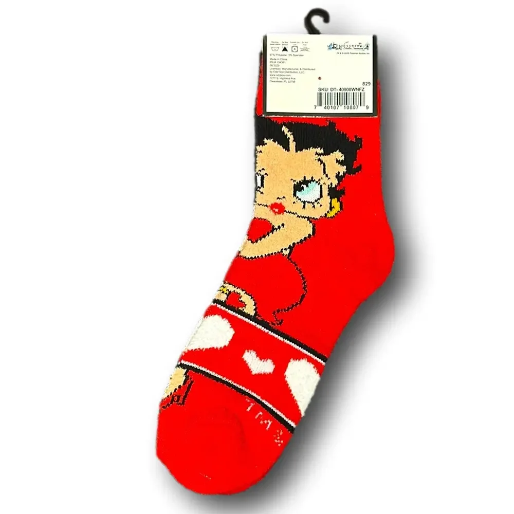 3/$20 Betty Boop Funny Novelty Cozy Socks - NWT